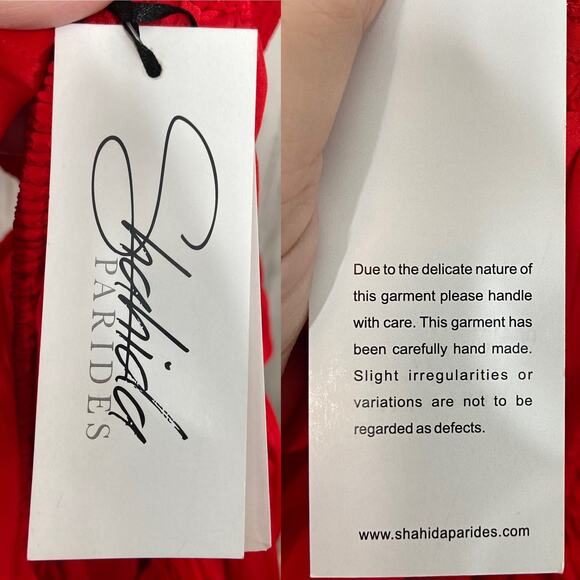 NWT Shahida Parides Cut Out Mini Dress Red Silk Beach Resort Vacation Size S - Picture 13 of 15